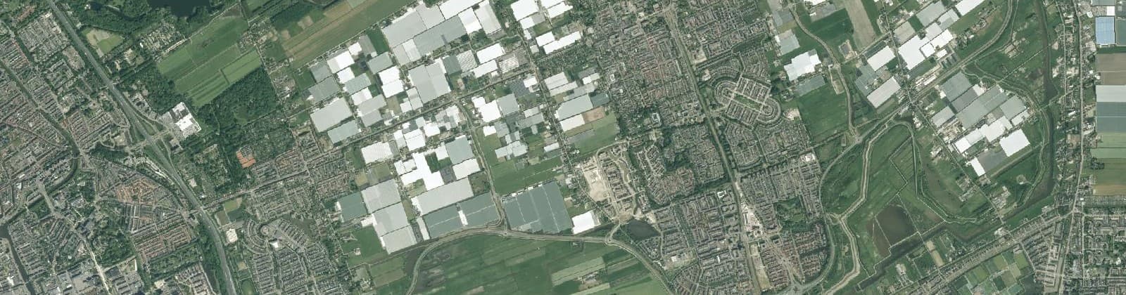 Luchtfoto van Pijnacker-Nootdorp
