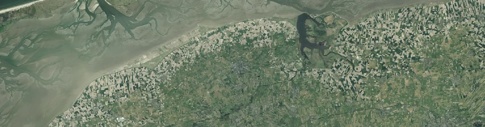 Luchtfoto van Noardeast-Fryslân