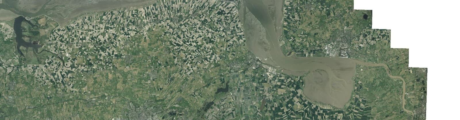 Luchtfoto van Eemsdelta
