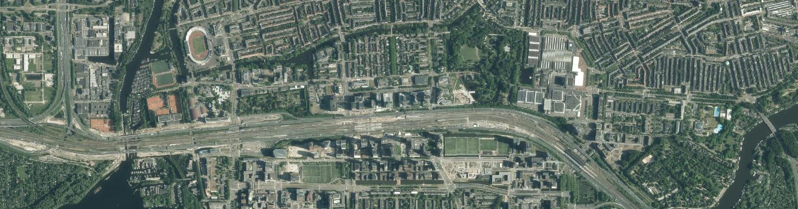 Luchtfoto van Zuidas