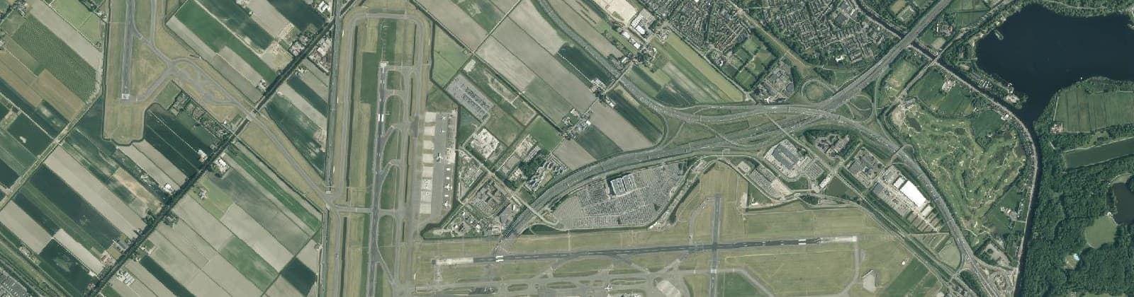 Luchtfoto van Schiphol