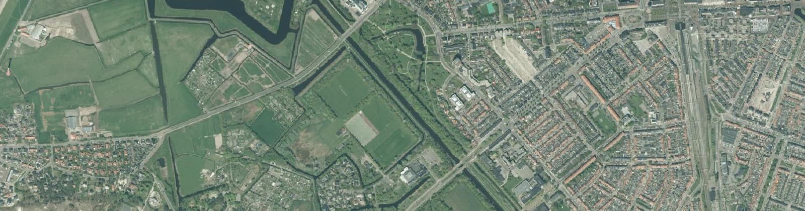 Luchtfoto van Wijk 02 Stad binnen de Linie-West