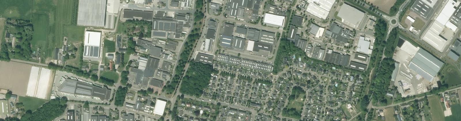 Luchtfoto van Asten industrie noord