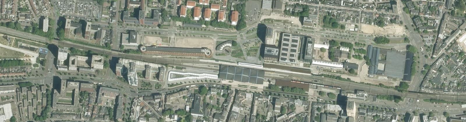 Luchtfoto van Spoorzone Noord