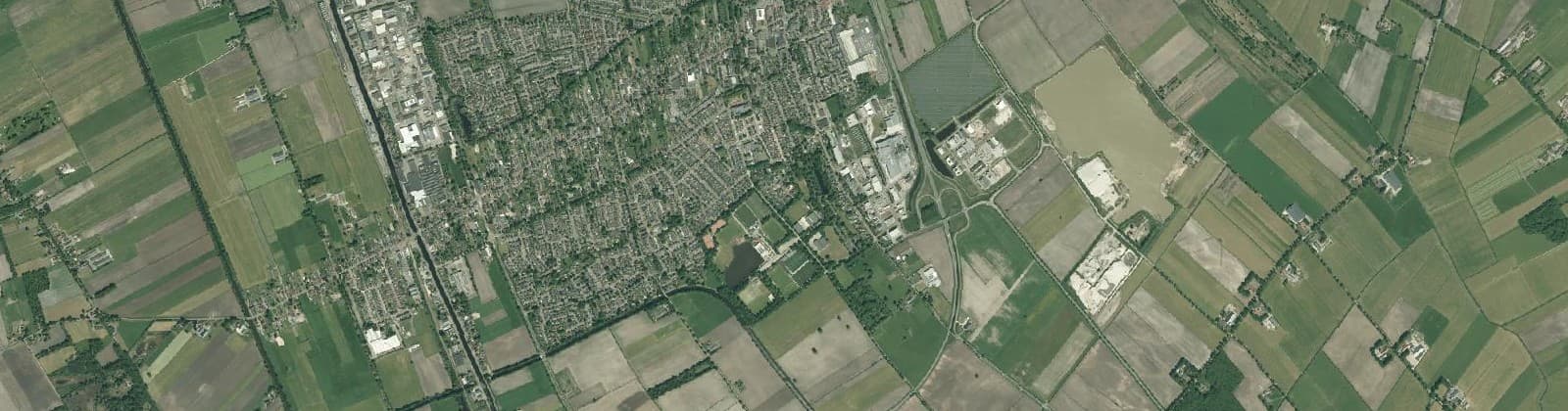 Luchtfoto van Vriezenveen (kern)
