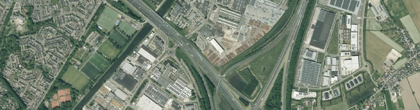 Luchtfoto van Vianen bedrijventerrein