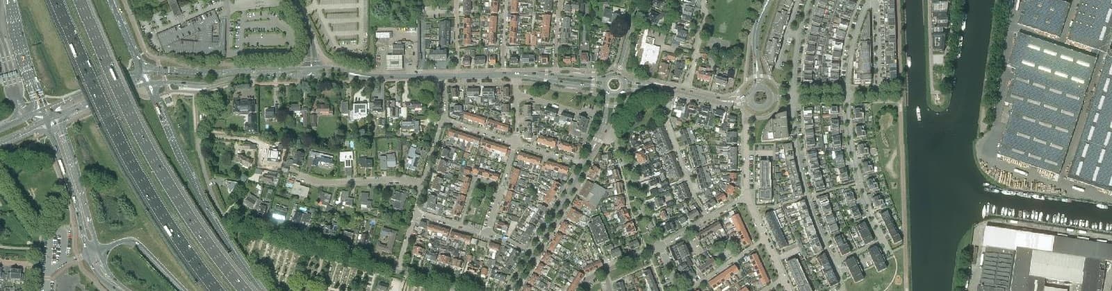 Luchtfoto van Vianen centrum